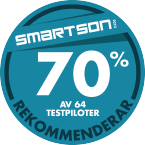 70 % av 64 testpiloter rekommenderar WellO2 PRO 